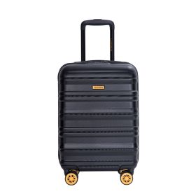 Carry On Luggage Airline Approved18.5" Carry On Suitcase With TSA Approved Carry On Luggage With Wheels Carry on Bag Hard Shell Suitcases, BLACK